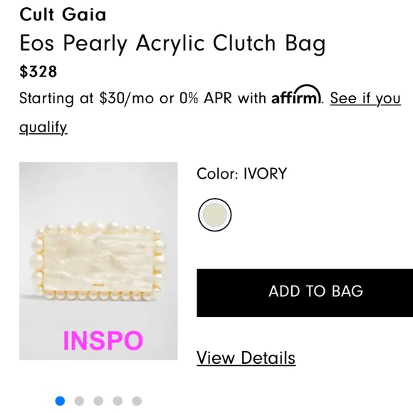 Acrylic Box Couch Bag With Gold Chain - Aqua Color - Picture 5 of 5